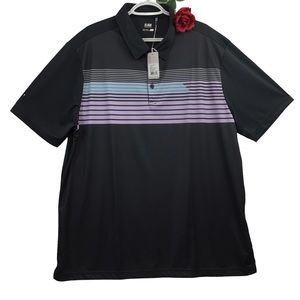 Sligo Polo XXL 1/4 button moisture wicking UV protection Charcoal & lavender…